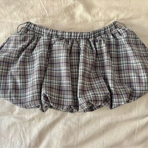 Edikted Plaid Mini Skirt - Black and White